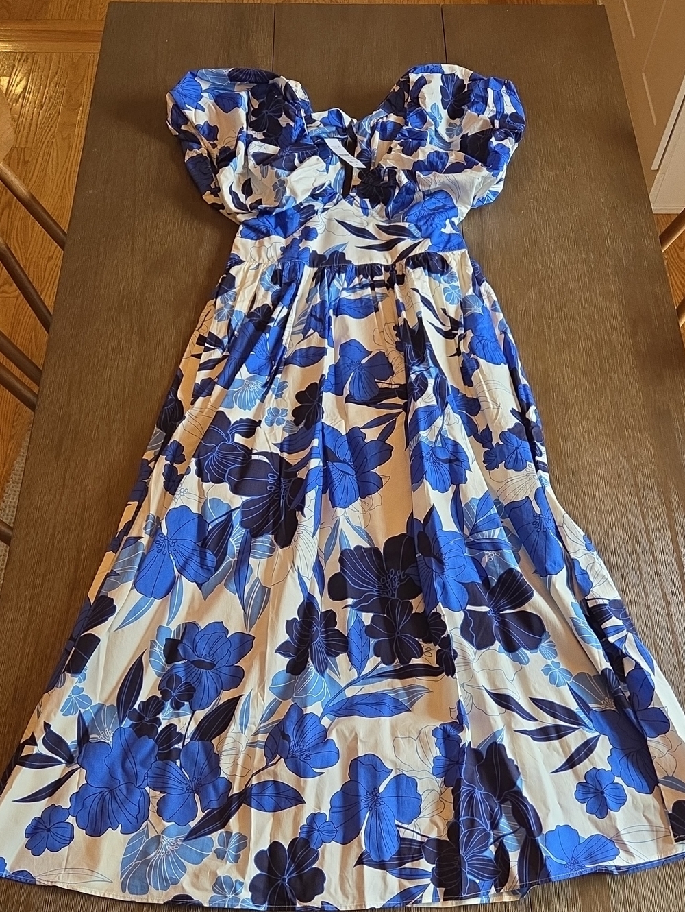 NWT J. CREW Cecily Blue Floral Midi Dress - Sz 4